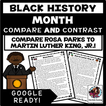 Preview of Martin Luther King Jr. Compare and Contrast to Rosa Parks Black History Month