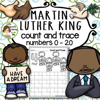 Preview of Martin Luther King Jr. Count and Trace (Numbers 0 - 20)