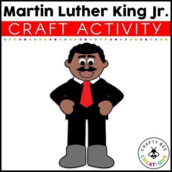 Preview of Martin Luther King Jr Craft Black History Month I Have a Dream MLK Kindergarten