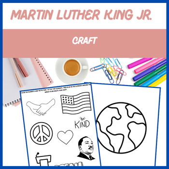 Preview of Martin Luther King Jr. Craft - Color, Cut, Paste, Activity | Digital Resource