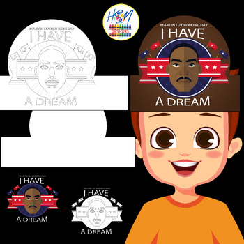 Preview of Martin Luther King Jr Craft Hat, "I Have A Dream" MLK Day Crown Headband