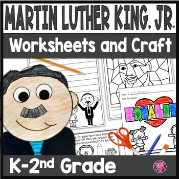 Preview of Martin Luther King Jr Activities & Craft Kindergarten & 1st Grade MLK Activities