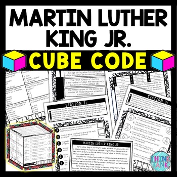 Preview of Martin Luther King Jr Cube Stations - Reading Comprehension Activity - MLK Day