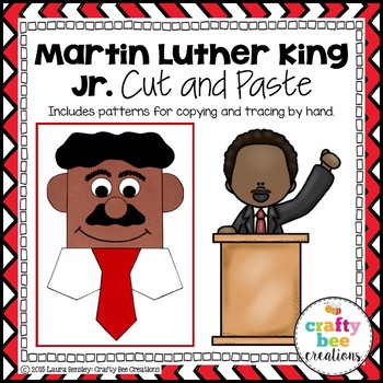 Preview of I Have a Dream Craft Martin Luther King Jr Black History Month Kindergarten Art