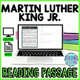 Martin Luther King Jr. DIGITAL Reading Passage and Questio