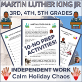 Martin Luther King Jr. Activities Puzzles 3rd 4th 5th Grad