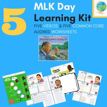 Preview of Martin Luther King Jr. Day 5 Part Learning Kit (5 Lit. Centers)