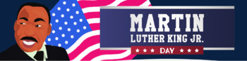 Preview of Martin Luther King Jr. Day ANIMATED Virtual BANNER | MLK GOOGLE CLASSROOM BANNER