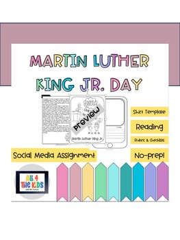 Preview of Martin Luther King Jr. Day Activities - Printable - No Prep - MLK Day