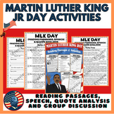 Martin Luther King Jr Day Activities - Reading Passages, S