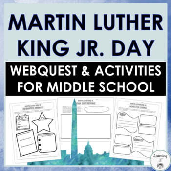 Preview of Martin Luther King Jr. Day Activities for Middle School ELA - Webquest & Quotes
