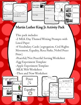 Preview of Martin Luther King Jr Day Activity Pack (MLK Day)