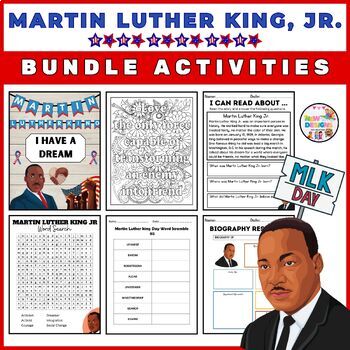 Preview of Martin Luther King Jr. Day BUNDLE Activities / Printable January Worksheets