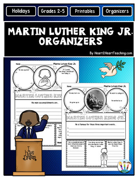 Preview of Martin Luther King Jr Biography Research Report Project Template Writing