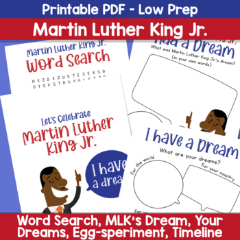 Preview of Martin Luther King Jr. Day Black History Month Activities Egg Experiment etc.
