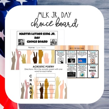 Preview of Martin Luther King Jr. Day Choice Board