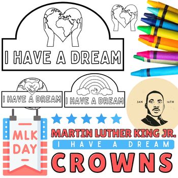 Preview of MLK Crowns | Martin Luther King Jr. Civil Rights History I Have a Dream Crowns