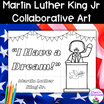 Preview of Martin Luther King Jr Day Collaborative Art - Coloring Project