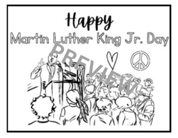 Martin Luther King Jr. Day Coloring Page/Sheet by A Coffee for the Teacher