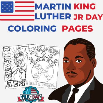 Preview of Martin Luther King Jr Day Coloring Pages MLK Day Quotes Black History Month