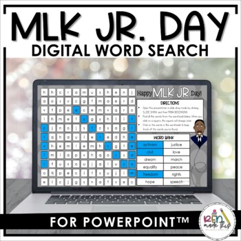 Preview of Martin Luther King Jr Day Activity |Digital Word Search | Early Finishers Game