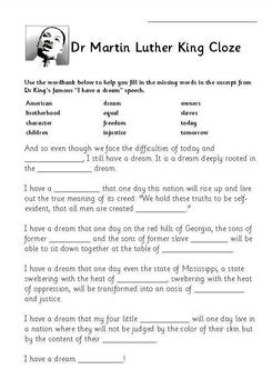 Martin Luther King Jr Day Esl Lesson Lesson Plans And Activities