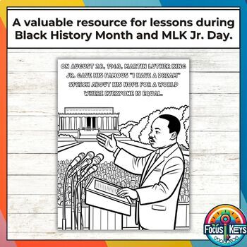 Martin Luther King Jr. Day Educational coloring pages - MLK Jr Timeline