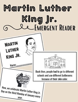 Preview of Martin Luther King Jr. Day Emergent Reader Book