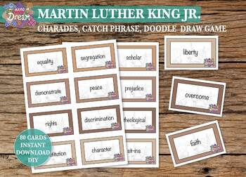 Preview of Martin Luther King Jr. Day Holiday Charades, Catchphrase, Pictionary