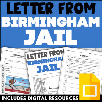 Preview of Martin Luther King Jr - Letter from Birmingham Jail Rhetorical Analysis - MLK