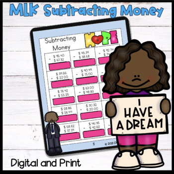 Preview of Martin Luther King Jr. Day  _  MLK _ Subtracting Money _ 