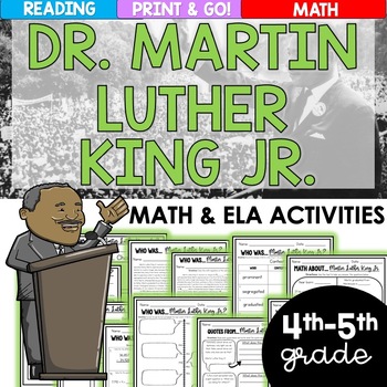 Preview of Dr. Martin Luther King Jr. Day | MLK Day Reading Comprehension | Math Activities
