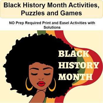 Preview of Black History Month 50+Activities, Games, Puzzles and More - Mega Bundle