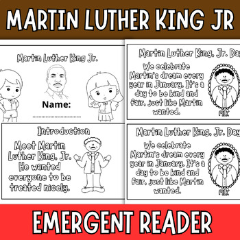 Preview of Martin Luther King Jr. Day Mini Book for Early Readers / Black History Month