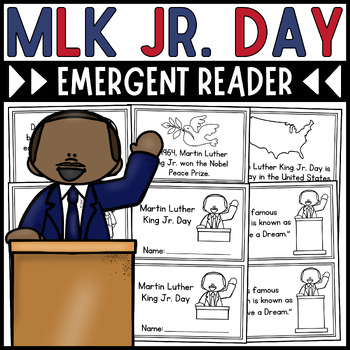 Preview of Martin Luther King Jr. Day Mini Book for Emergent Readers • MLK Emergent Reader