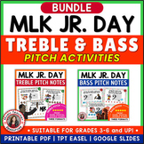 Martin Luther King Music Activities  - Treble and Bass Cle