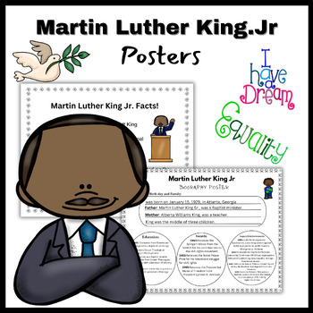Preview of Black History Month Classroom Decoration Martin Luther King Jr Posters