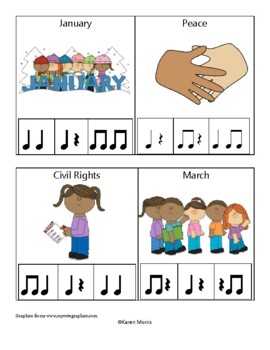 Preview of Martin Luther King Jr. Day Rhythm Cards