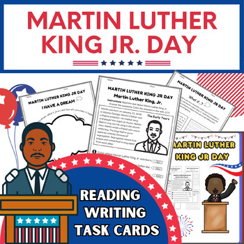 Preview of Martin Luther King Jr. Day Unit: Reading, Writing, and Task Cards.