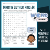 Easy Martin Luther King Jr Day Word Search Puzzle MLK Day 