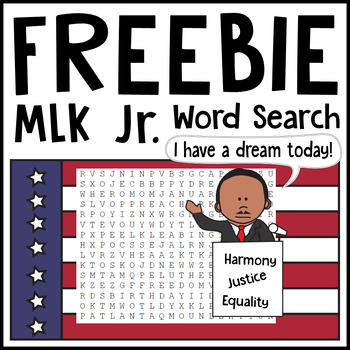 Preview of Martin Luther King Jr. Day Word Search 20x15 Puzzle 20 Search Terms | FREEBIE!