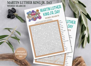 Preview of Martin Luther King Jr. Day Word Search Puzzle