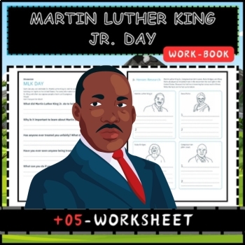 Preview of Martin Luther King Jr. Day activities book for kids