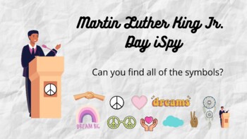 Preview of Martin Luther King Jr. Day iSpy Game - Perfect for Virtual Zoom DistanceLearning
