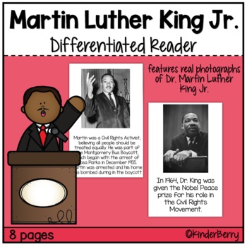 Martin Luther King, Jr. Differentiated Reader Booklet by KinderBerry