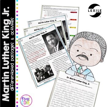 Preview of Martin Luther King Jr. Differentiated Reading and Writing Activities MLK