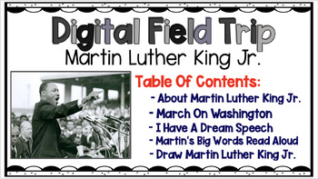 Preview of Martin Luther King Jr. Digital Field Trip: Google Slides