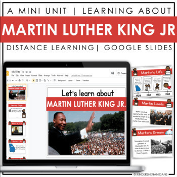 Preview of Martin Luther King Jr | Digital | Google Slides | Worksheets | Black History