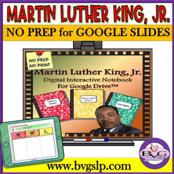 Preview of Martin Luther King Jr Digital Interactive Notebook for Google Slides