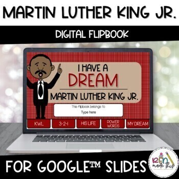 Preview of Martin Luther King Jr Digital Writing Activities | Research Booklet